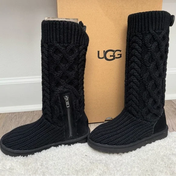 UGG Classic Cardi Knit Boots - Black(sold out on Uggs.com and Nordstrom) - Picture 6 of 9